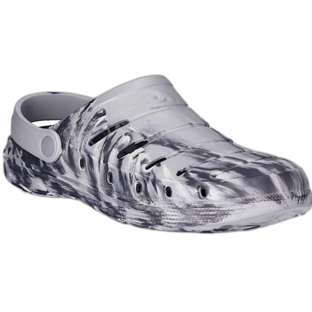 Rugged Shark Men's Clogs SIZE 9 Gray Swirl Sandals Waterproof Floatable NEW